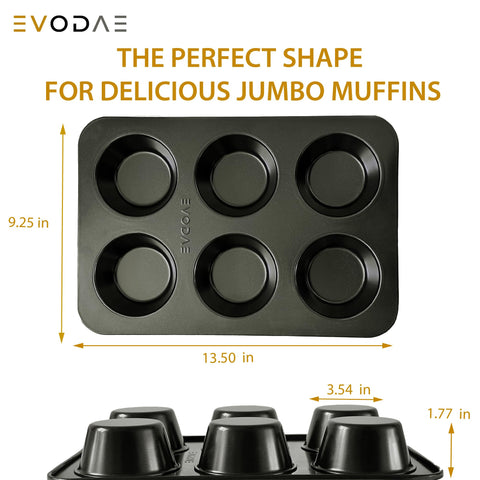 EVODAE Pan Jumbo con recubrimiento antiadherente premium para liberación fácil.