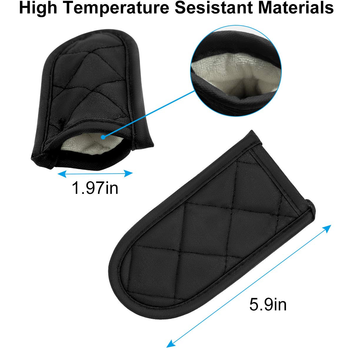 Manoplas resistentes al calor Evoio para horno y barbacoa, agarre seguro.