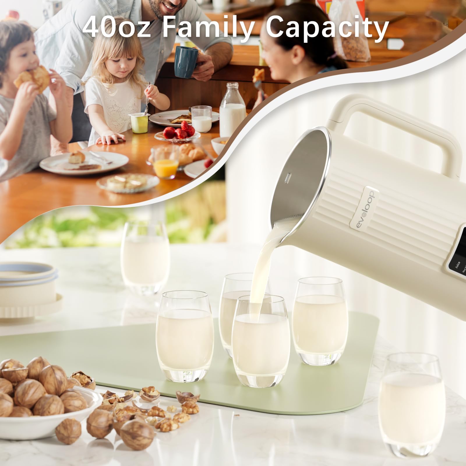 evoloop accesorios bolsa leche nuez: filtra y guarda leche casera