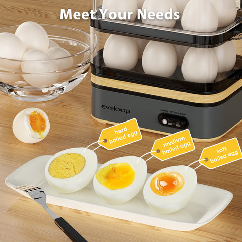 Evoloop diseño de doble capa para cocer huevos y cocinar a la vez.