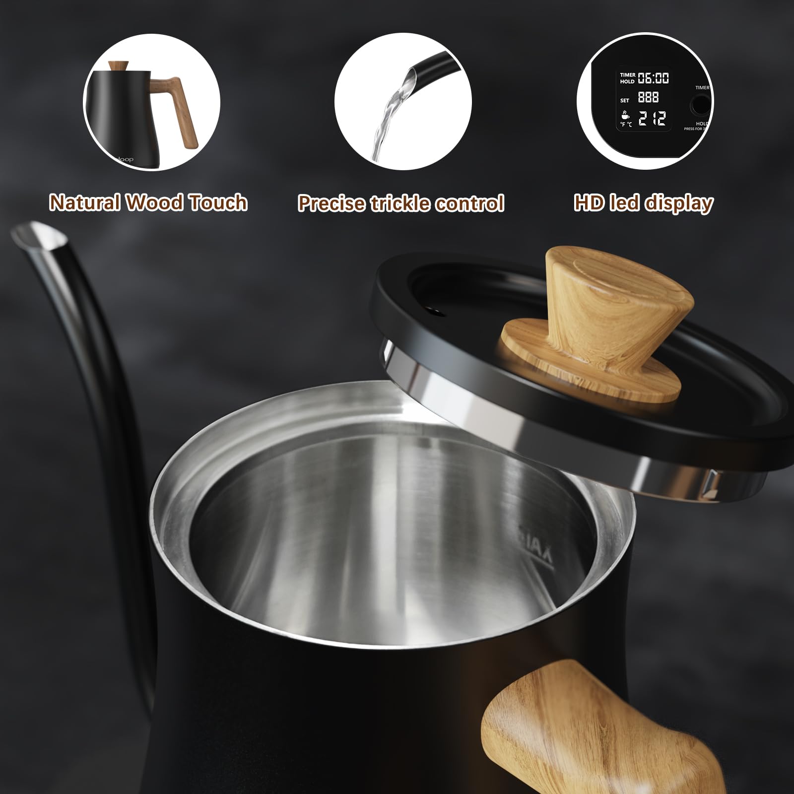 Evoloop diseño retro con acabado de madera para cocinas con estilo.