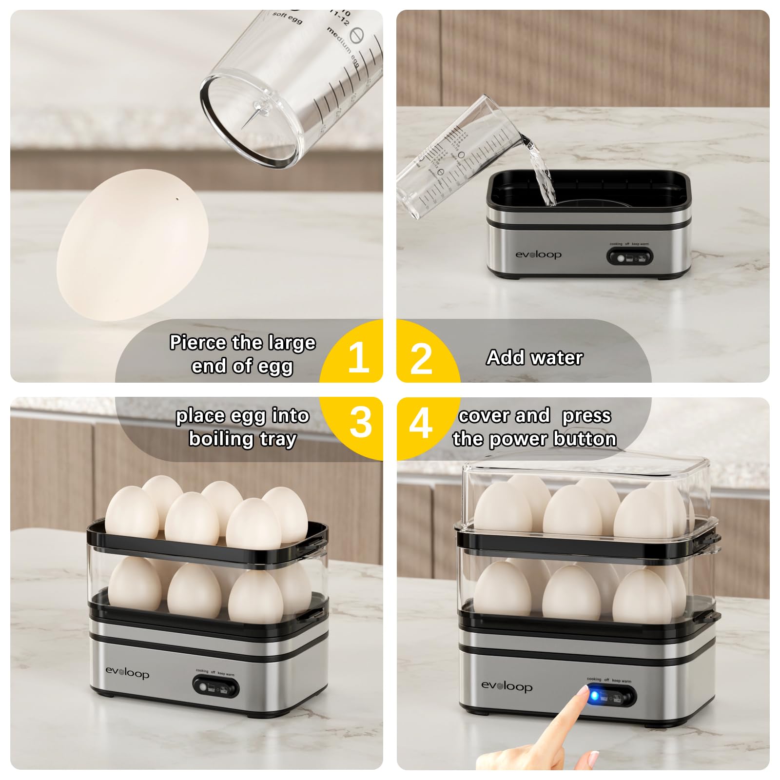 Evoloop Rapid, libre de BPA y apto para lavavajillas.