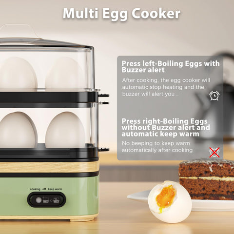 Evoloop cocedor rápido de huevos, doble capa, perfecta para preparar varias porciones