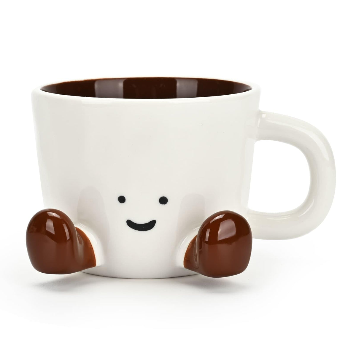 Taza EWCEFIC cerámica con diseño sonriente en 3D para empezar el día