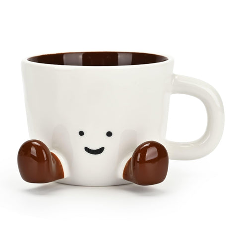 Taza EWCEFIC cerámica con diseño sonriente en 3D para empezar el día