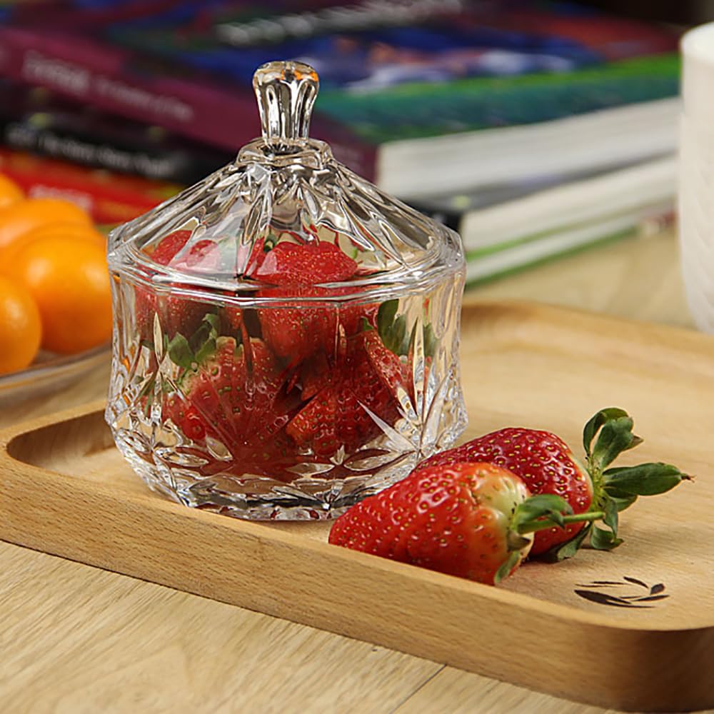 Tazón decorativo de cristal para dulces realza la estética del hogar