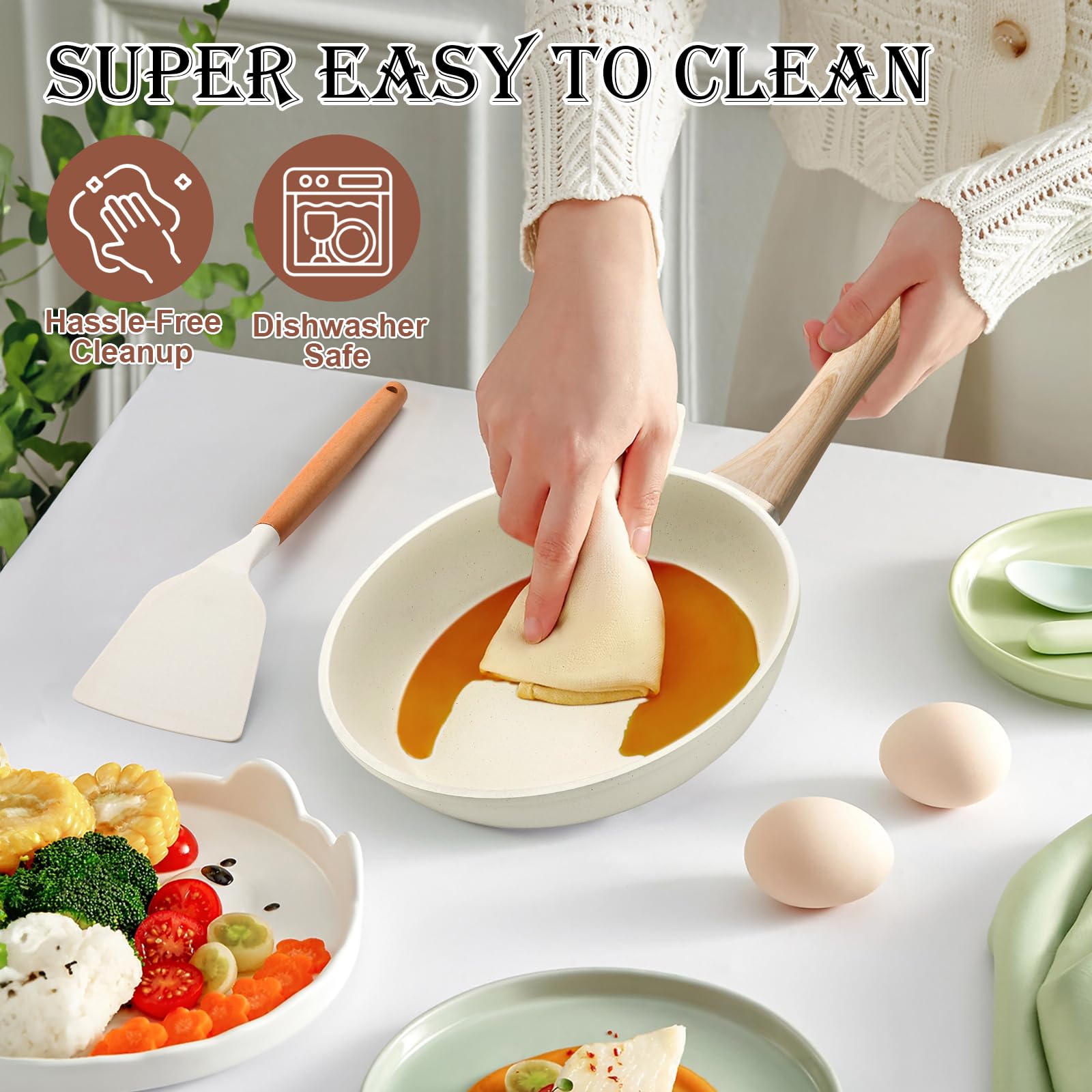 Cazo EWFEN de 4 qt con granito antiadherente para guisos y hervidos