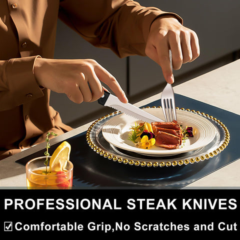 Cuchillos para bistec EWFEN, filo duradero para cortes precisos.