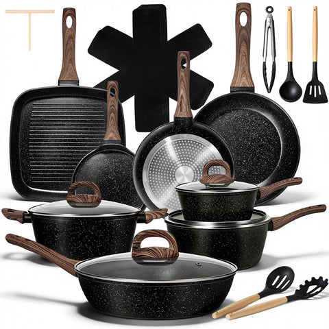 Conjunto EWFEN de 25 piezas para cocinar, versátil y práctico.