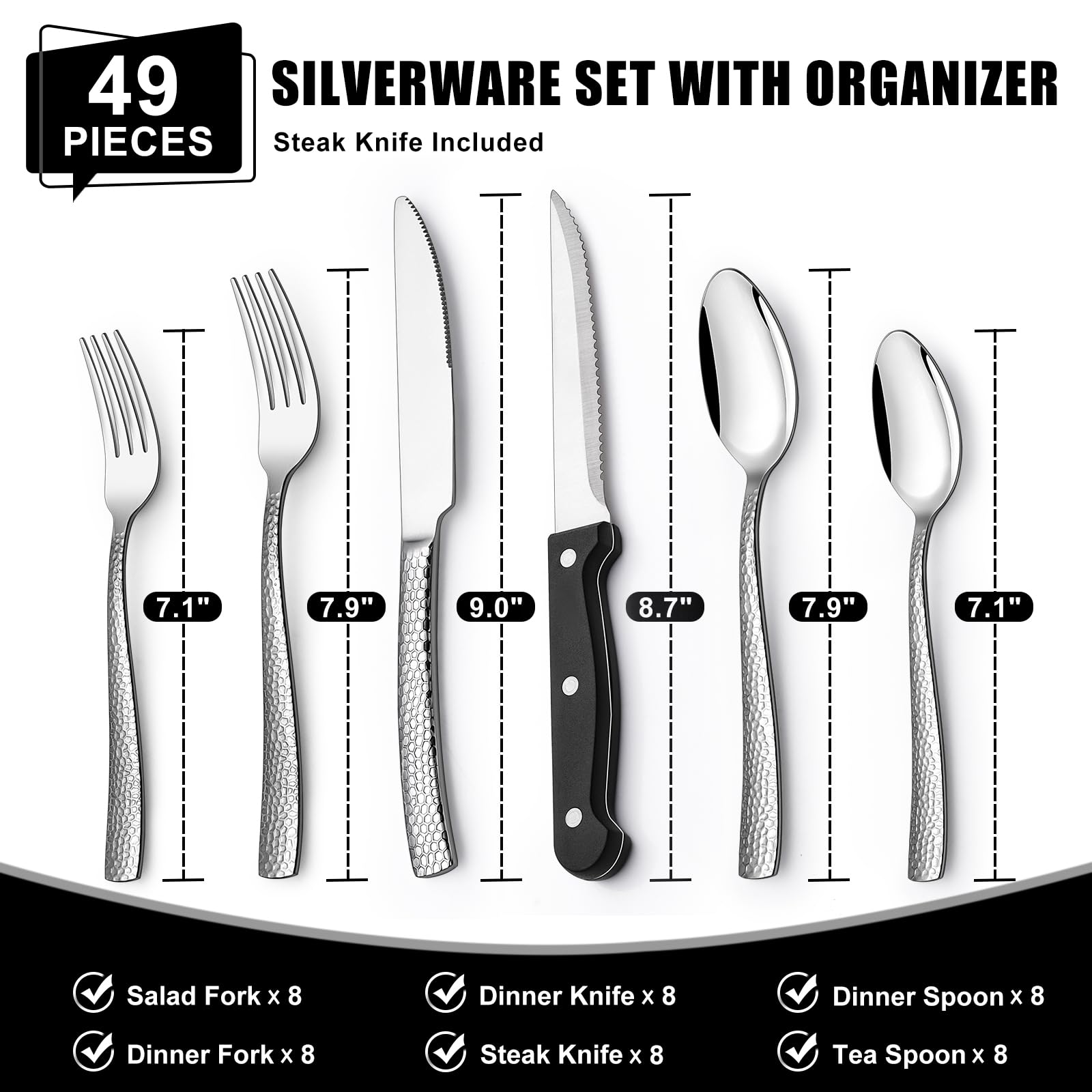 Organizador de cajón EWFEN con seis compartimentos para ordenar.