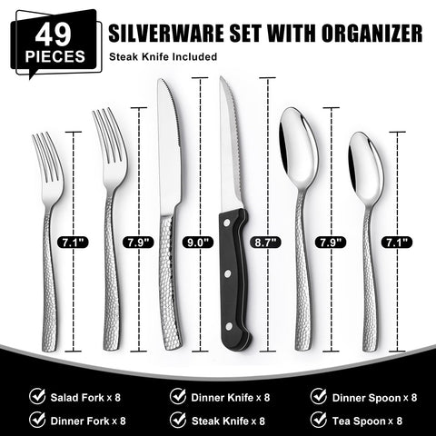 Organizador de cajón EWFEN con seis compartimentos para ordenar.