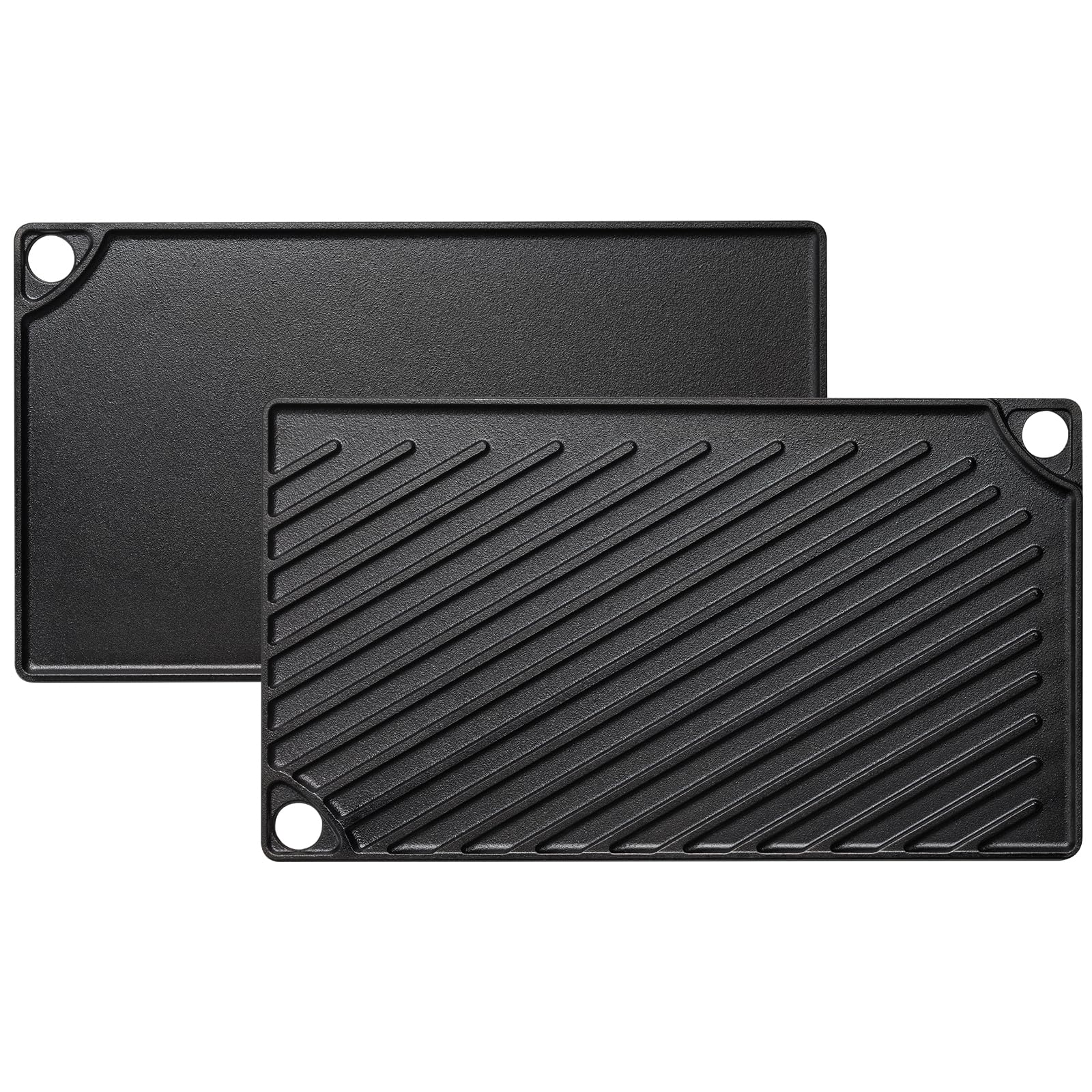 EWFEN plancha reversible con crestas para asar carnes y verduras a la parrilla.