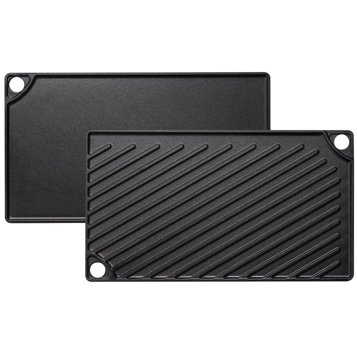 EWFEN plancha reversible con crestas para asar carnes y verduras a la parrilla.