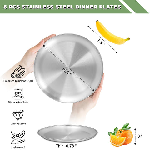 Platos EWFEN ligeros de 10 pulgadas, fáciles de transportar para camping.