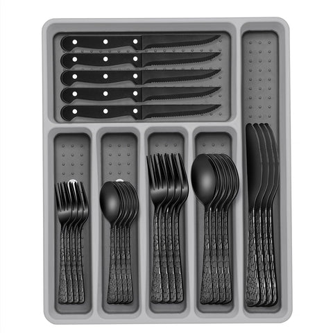Conjunto EWFEN negro 49 piezas con organizador para cajón, orden y estilo
