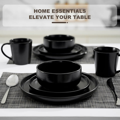 Taza ergonómica EWFEN de 13 oz en negro para bebidas diarias.