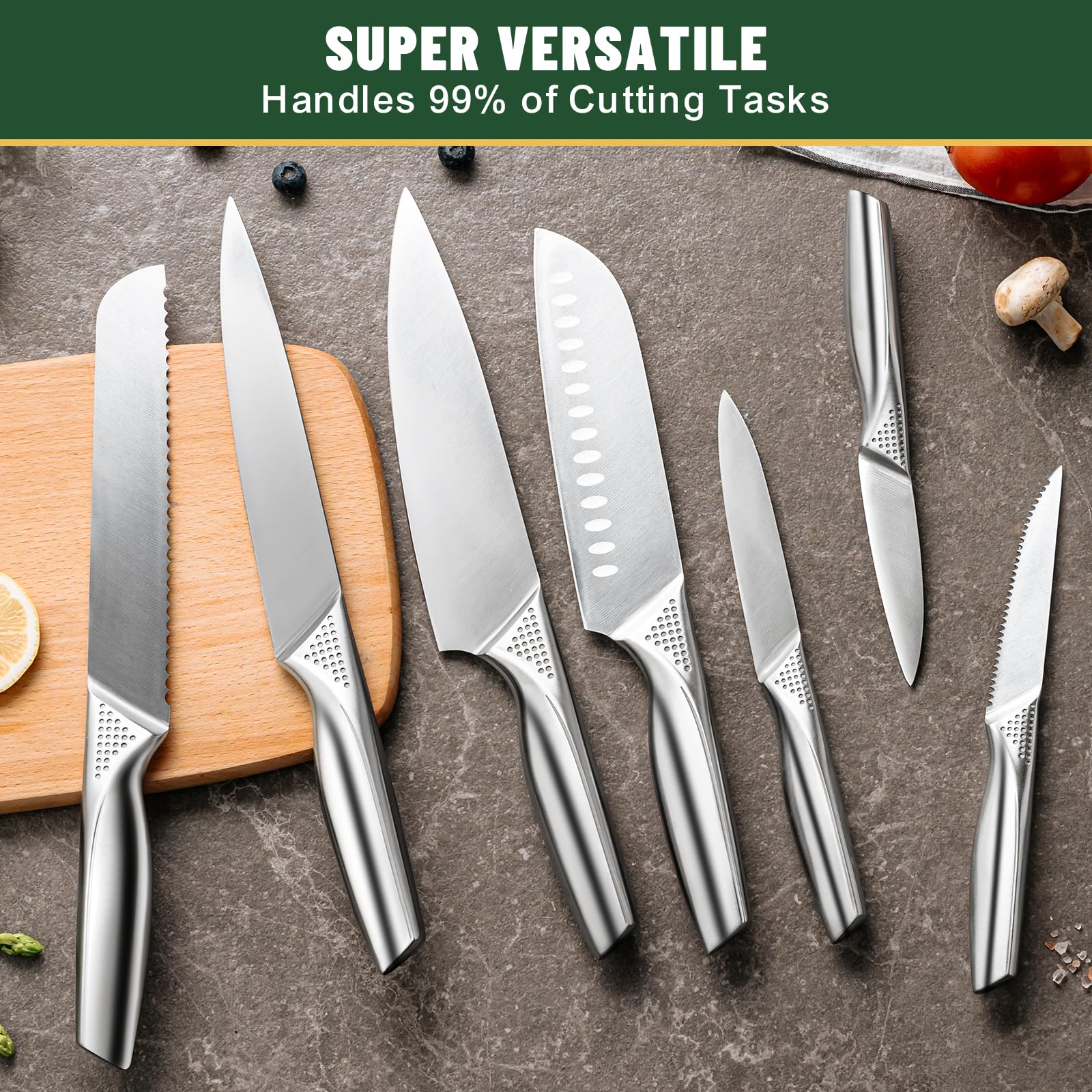 Tijeras de cocina EWFEN con bloque y afilador integrado, convierten tareas en cortes precisos.