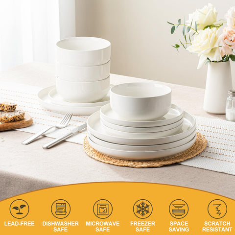 EWFEN conjunto cerámico para familias modernas, duradero y fácil de apilar.
