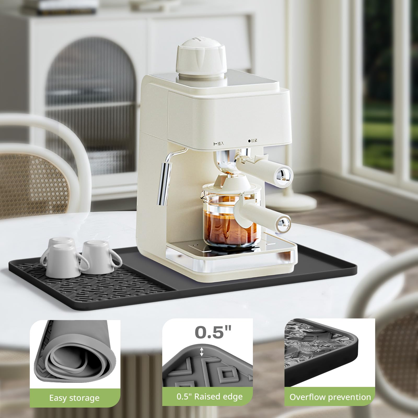 Almohadilla antideslizante EWX para cafetera, mantiene estable la máquina