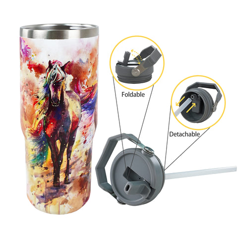 Exacmos caballo 30oz interior de acero 304 para durabilidad