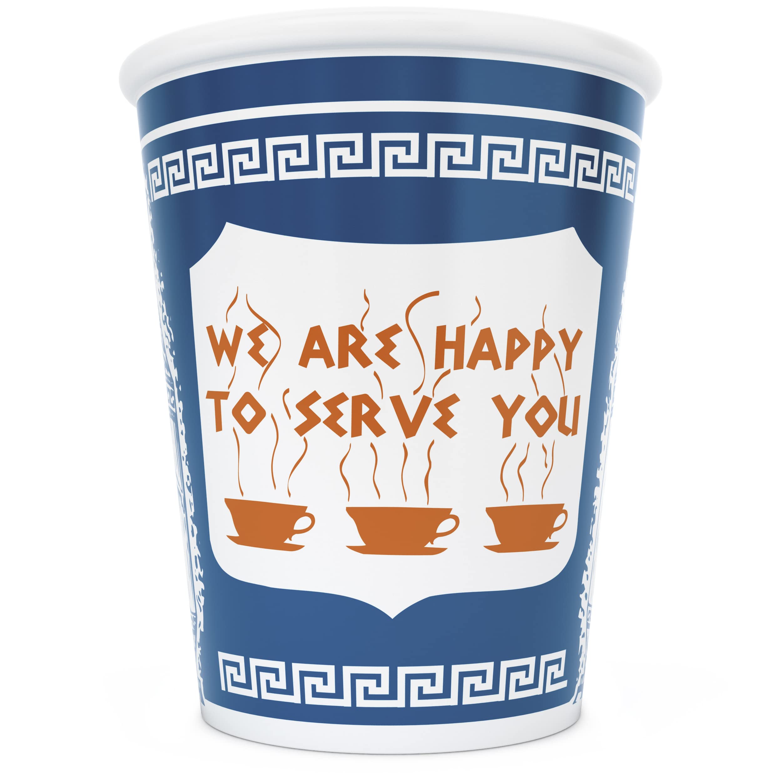 ExceptionLab taza cerámica NYC con diseño griego antora, ideal para uso diario.
