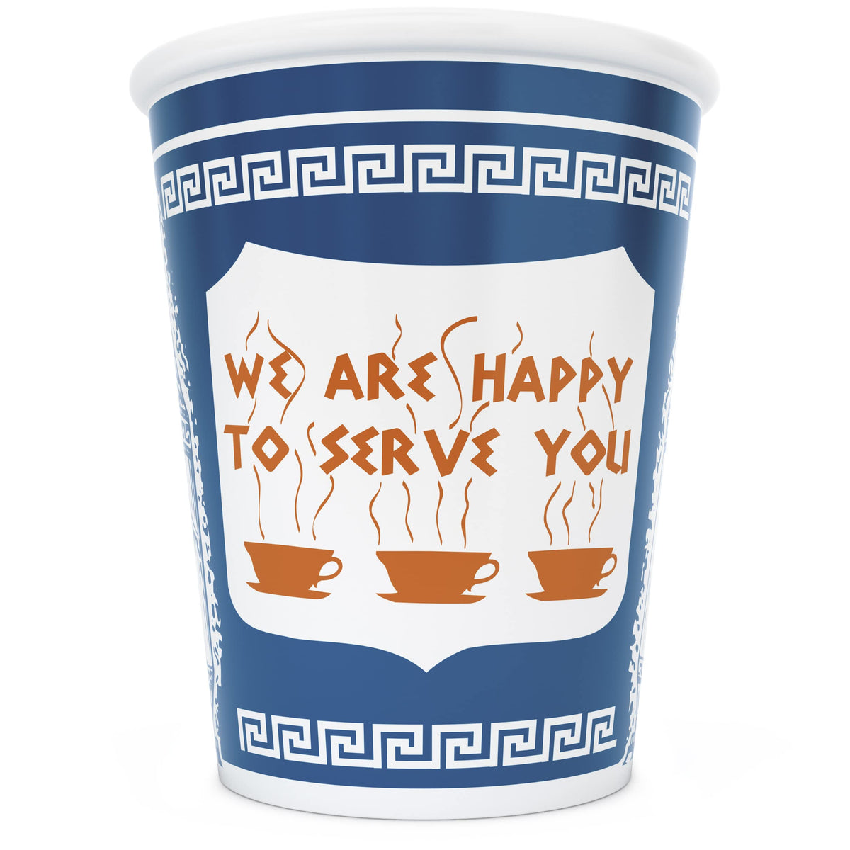 ExceptionLab taza cerámica NYC con diseño griego antora, ideal para uso diario.