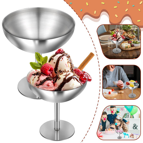 Exclaith taza postre acero inoxidable, regalo ideal para amantes de la cocina.