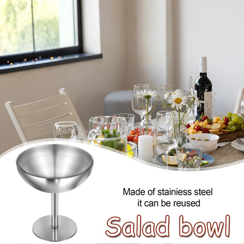 Exclaith vaso postre acero inoxidable, apto para lavavajillas y uso diario.