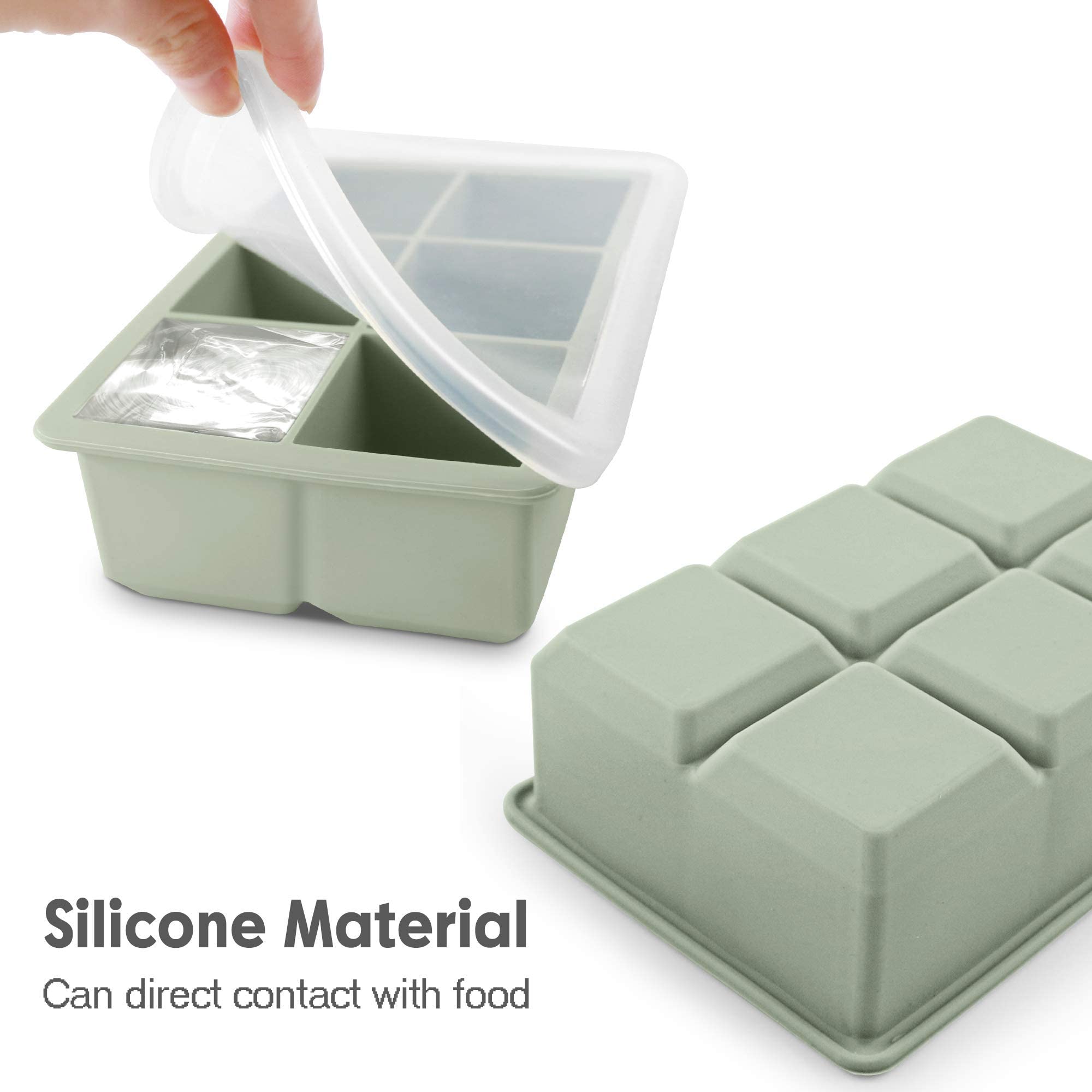 Excnorm cubos hielo grandes de 1,9 pulgadas para whisky.