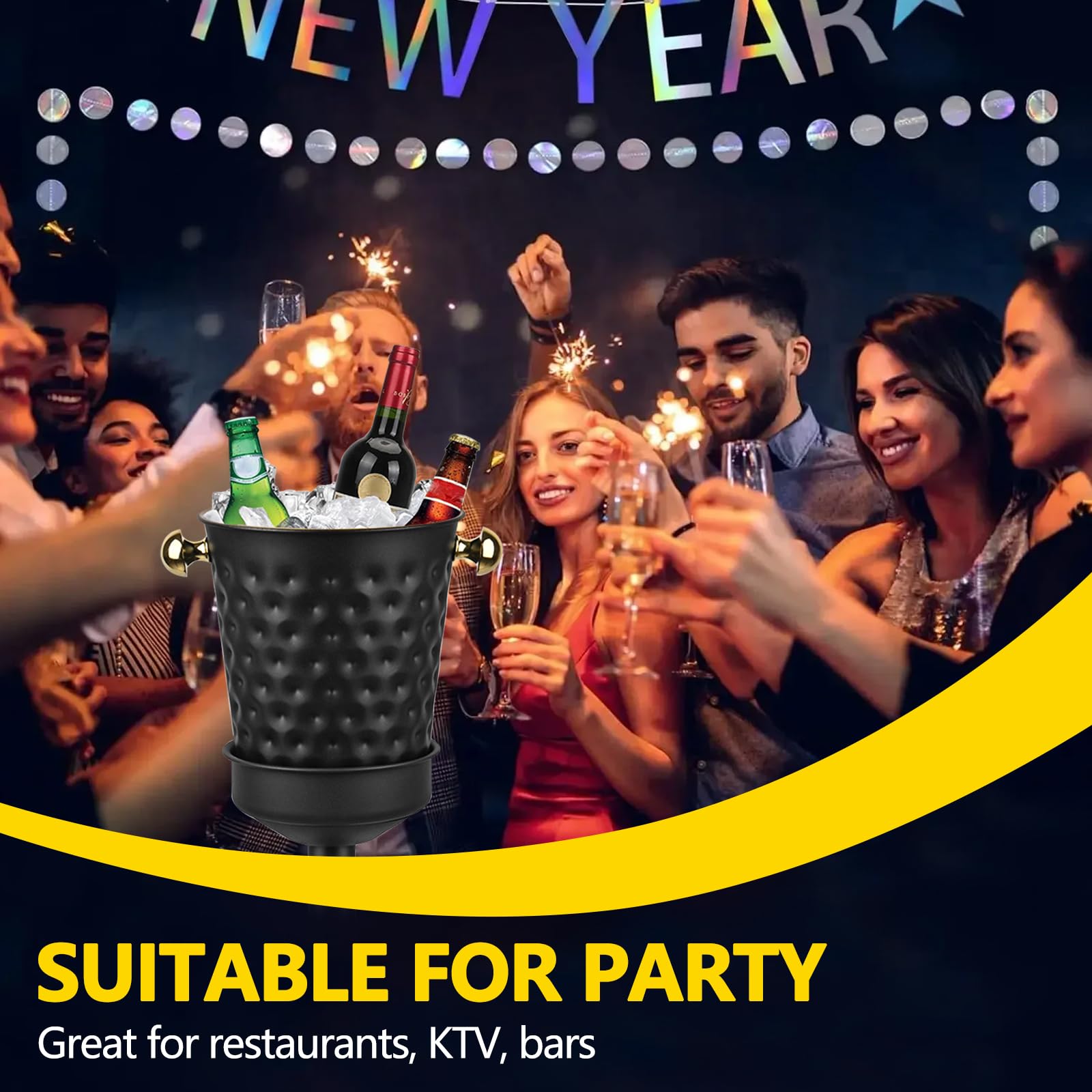 ExGizmo base soporte champagne estable para eventos sin derrames.