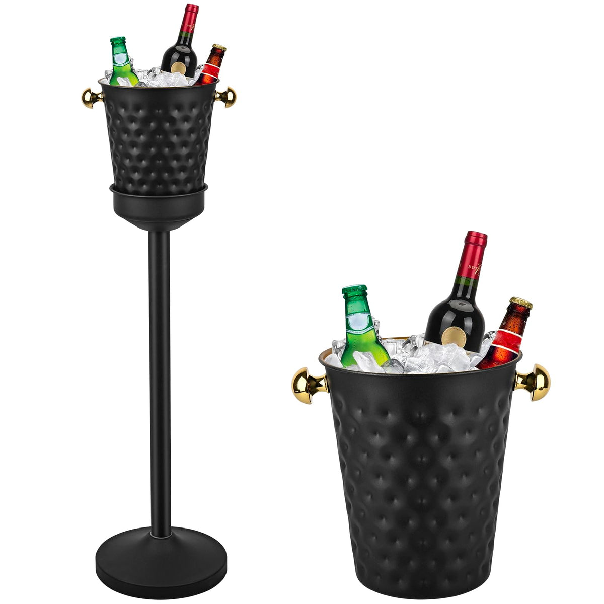 ExGizmo cubeta de champagne con soporte, 5L, ideal para mantener fríos varios botellas.
