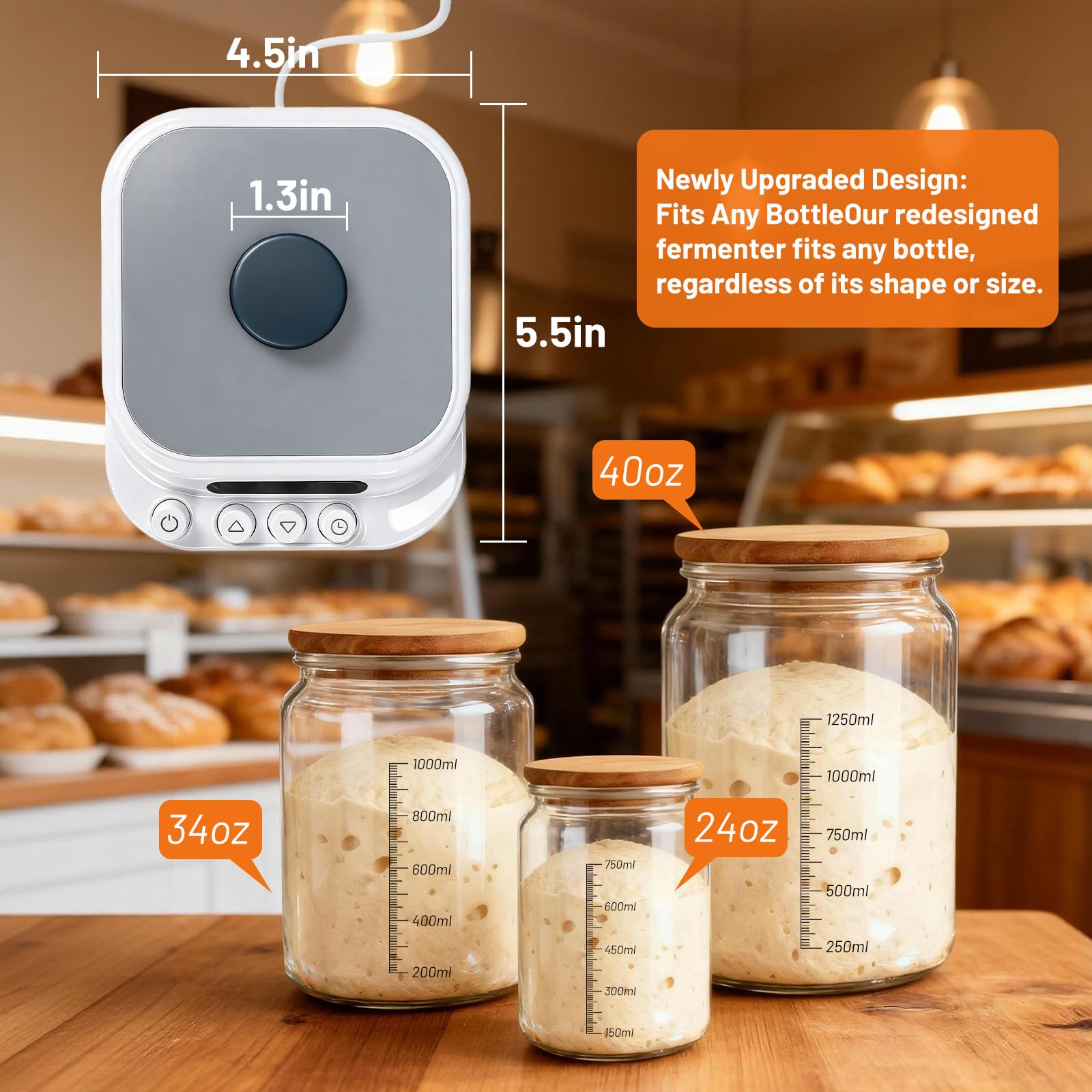 Exliu calentador de masa madre, diseño compacto y eficiente para la cocina diaria.
