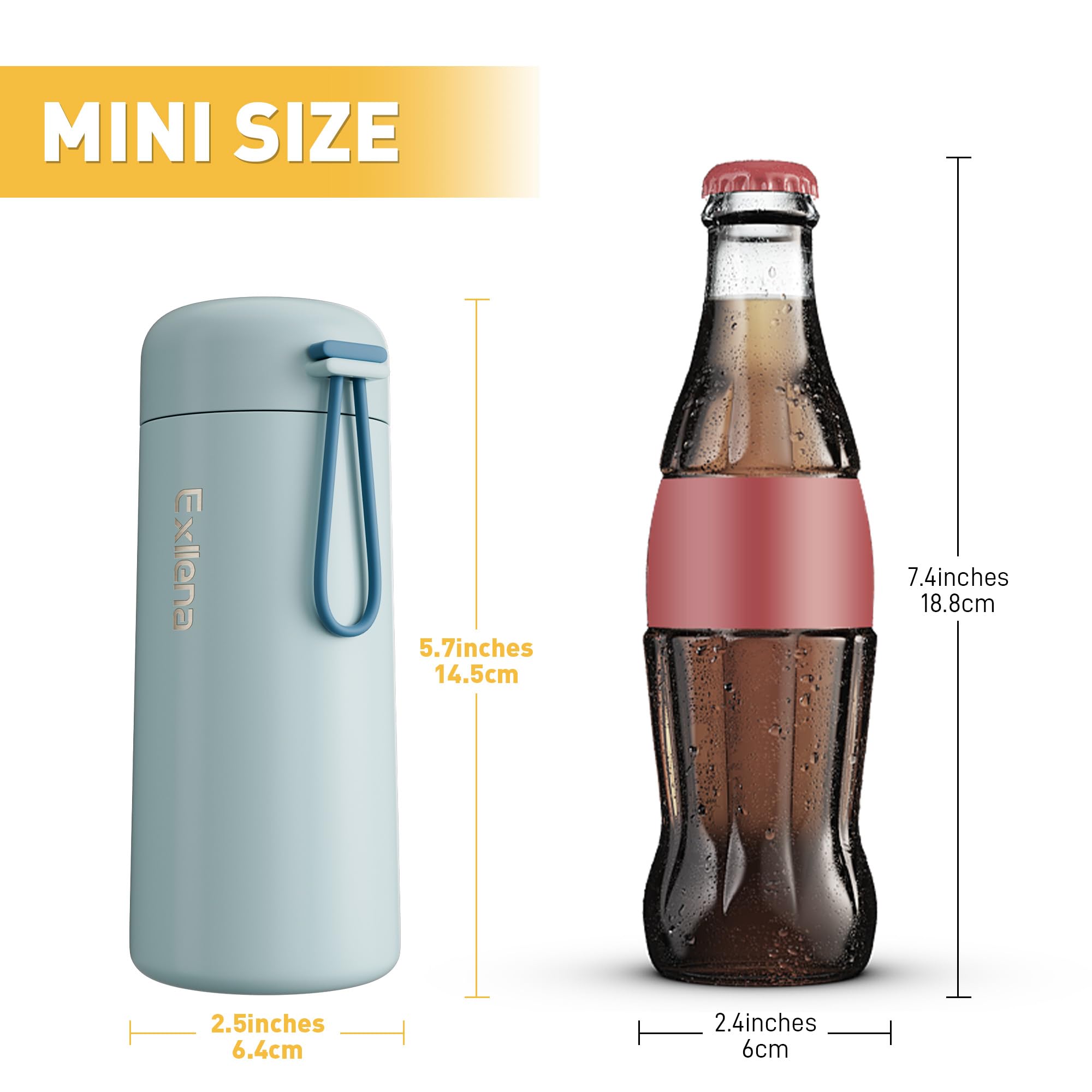 Exllena aislamiento de doble pared para conservar bebidas frías o calientes