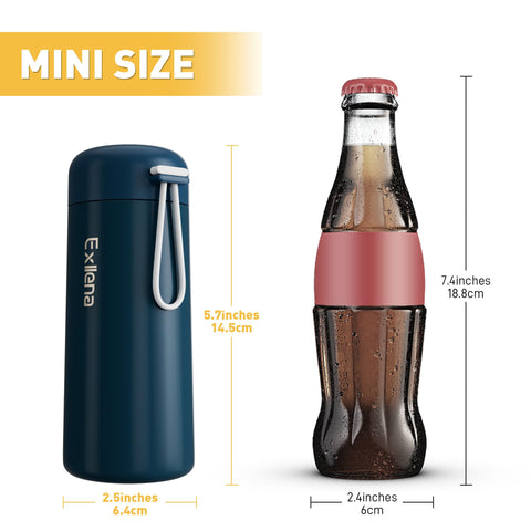 Exllena botella con asa portátil para llevar en bolsa.