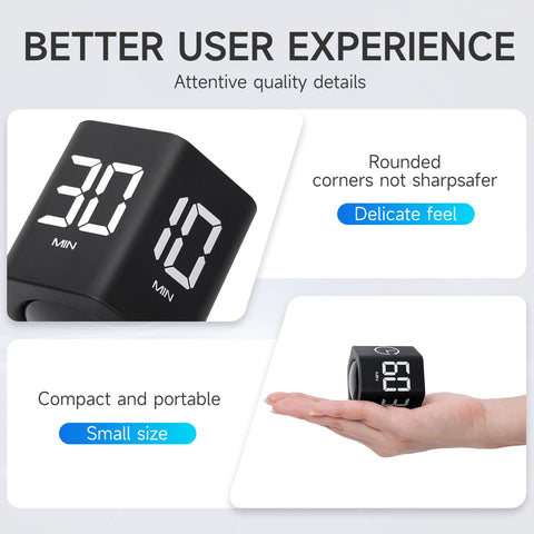 Exlliy temporizador cubo compacto, cómodo de llevar en bolso o bolsillo