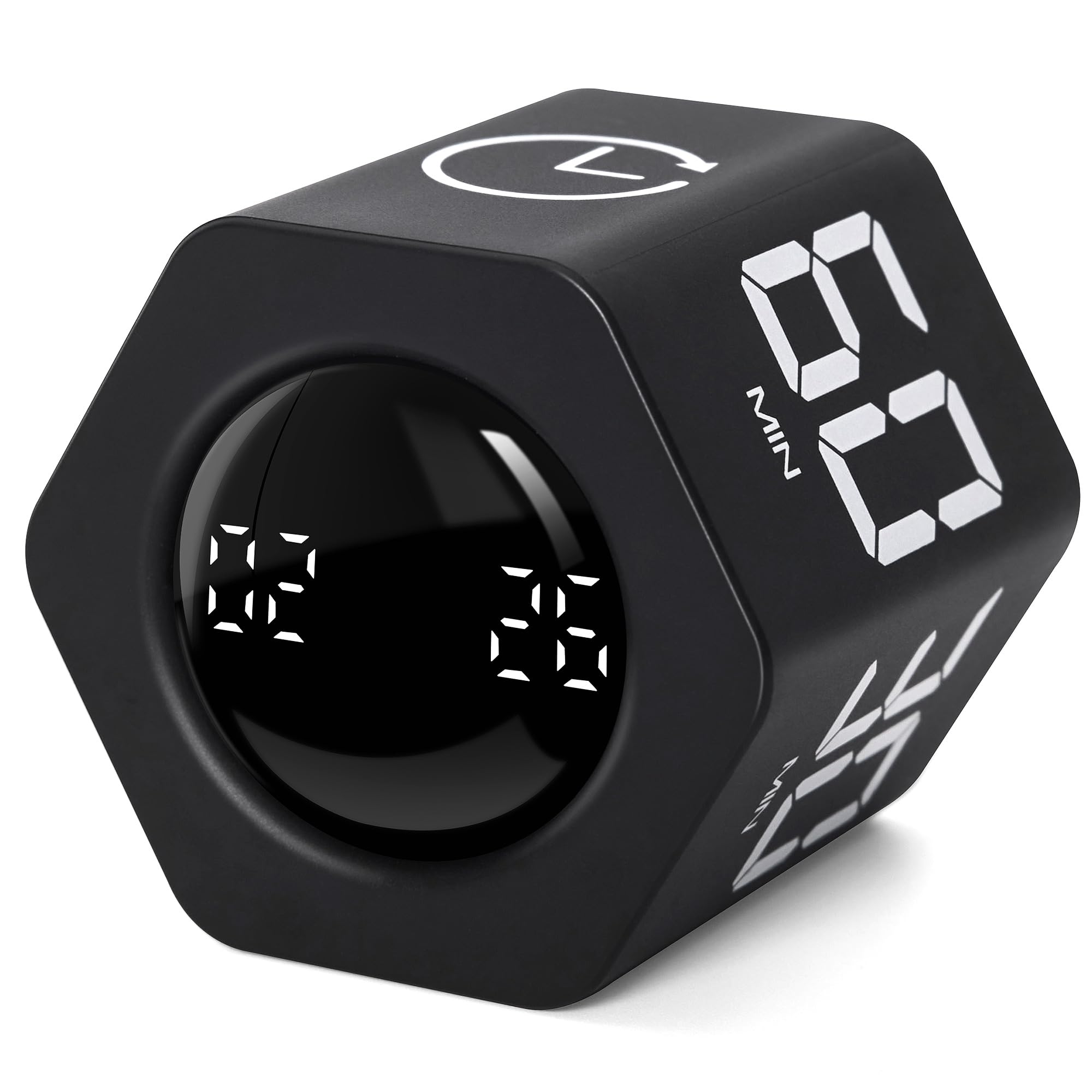 Exlliy temporizador cubo con pantalla iluminada para estudiar con visibilidad clara