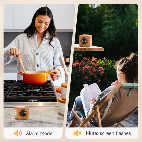 Exlliy temporizador con sensor de gravedad, configura 10 minutos para tareas.