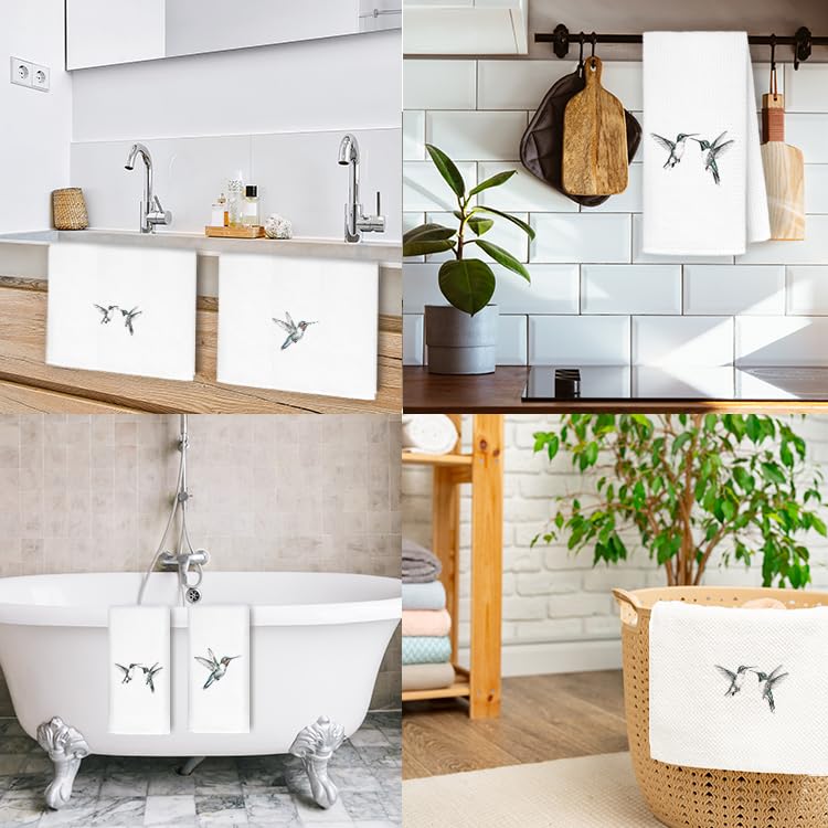 Exqcom toallas decorativas con colibríes, ideal para añadir color a cocina o baño
