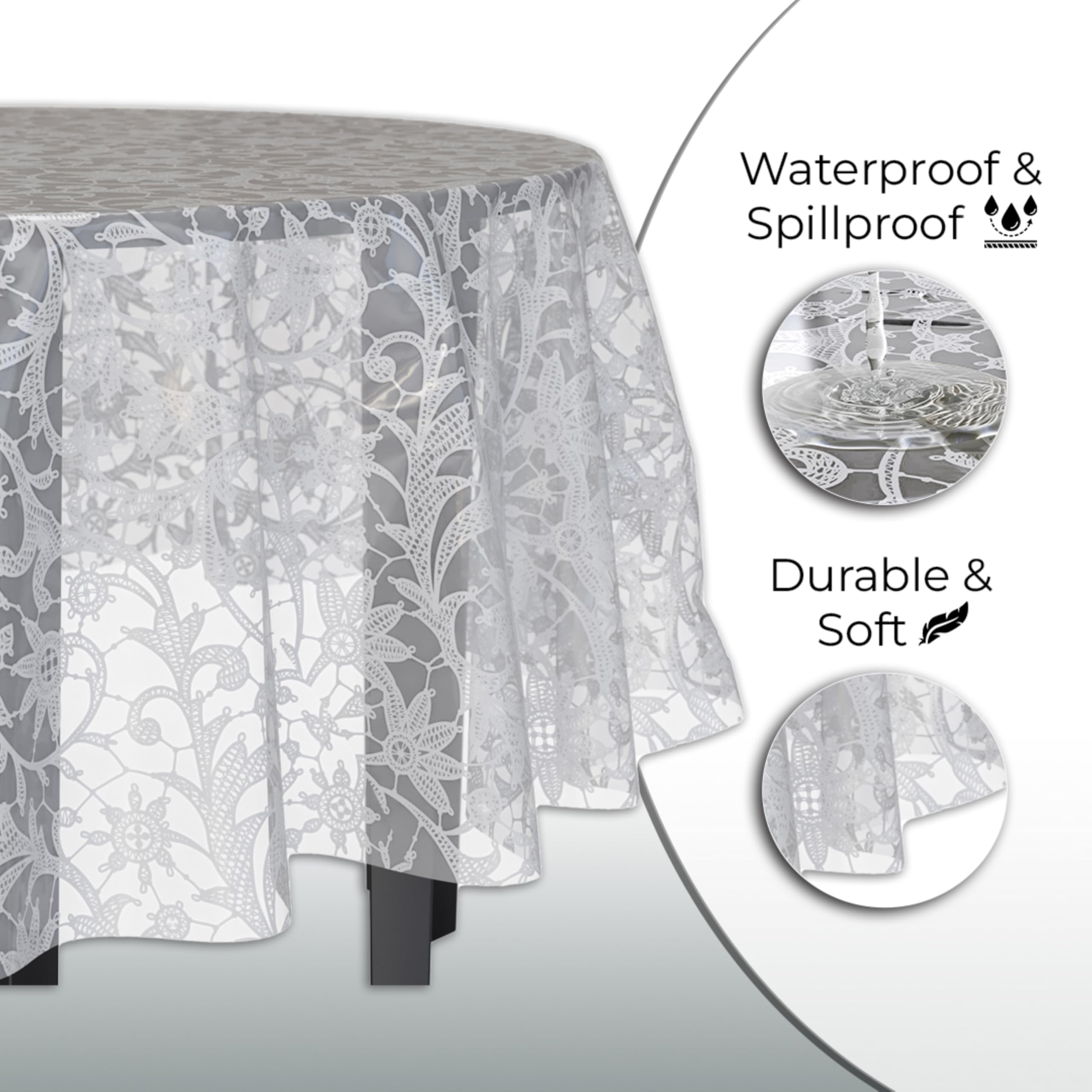 Ambiente floral con mantel Exquisite para eventos y celebraciones.
