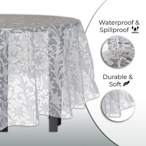Ambiente floral con mantel Exquisite para eventos y celebraciones.