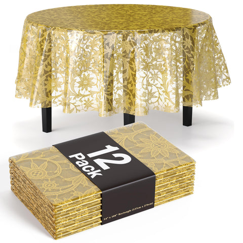 Mantel Exquisite de encaje redondo 84 pulgadas para mesa elegante