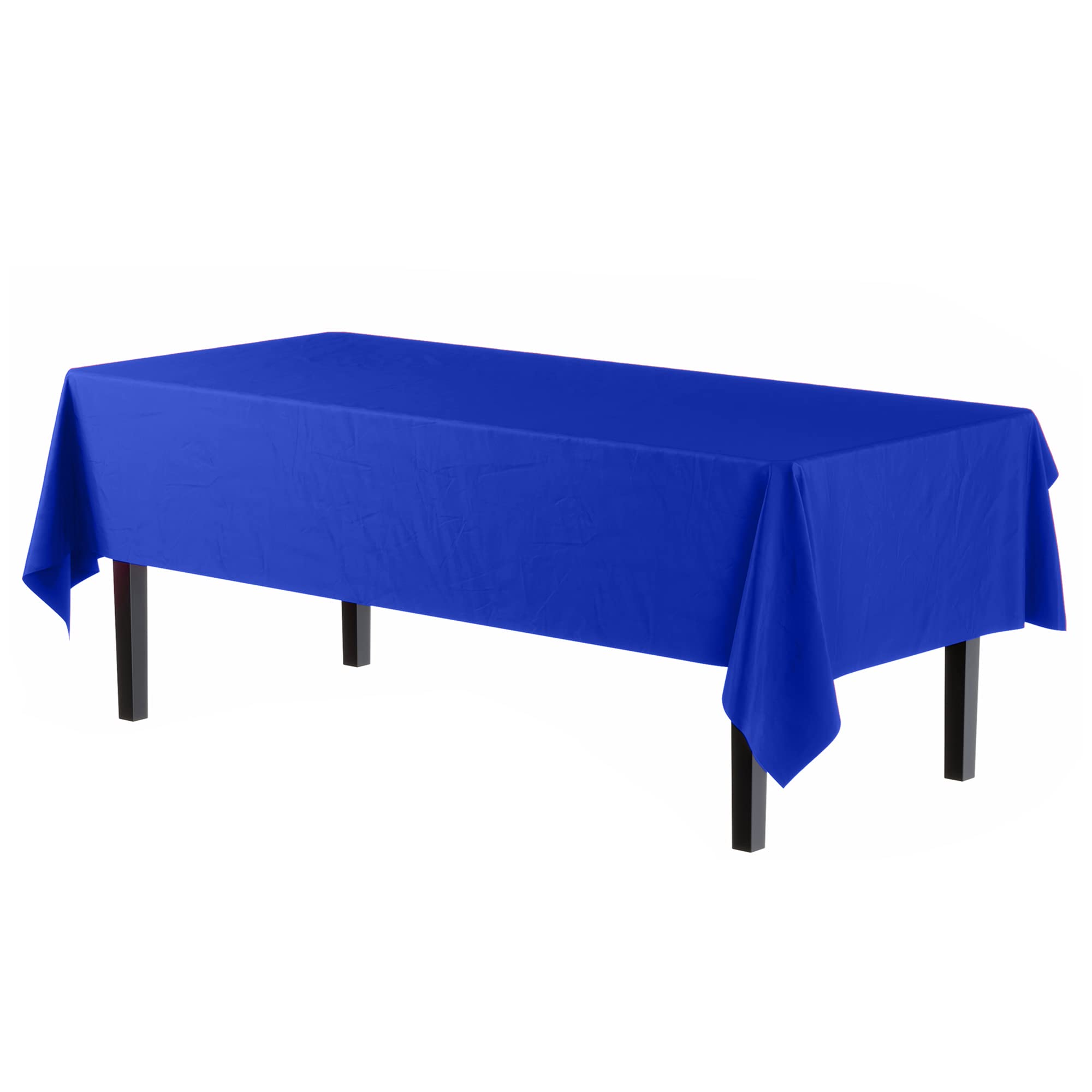 Mantel Exquisite azul oscuro para mesa de fiesta, listo para usar.