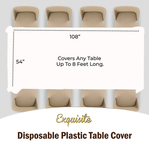 Manteles Exquisite de plástico, durables, aptos para múltiples eventos