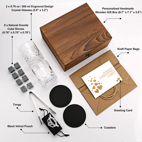 EXREIZST vasos de cristal para whisky con toque elegante.