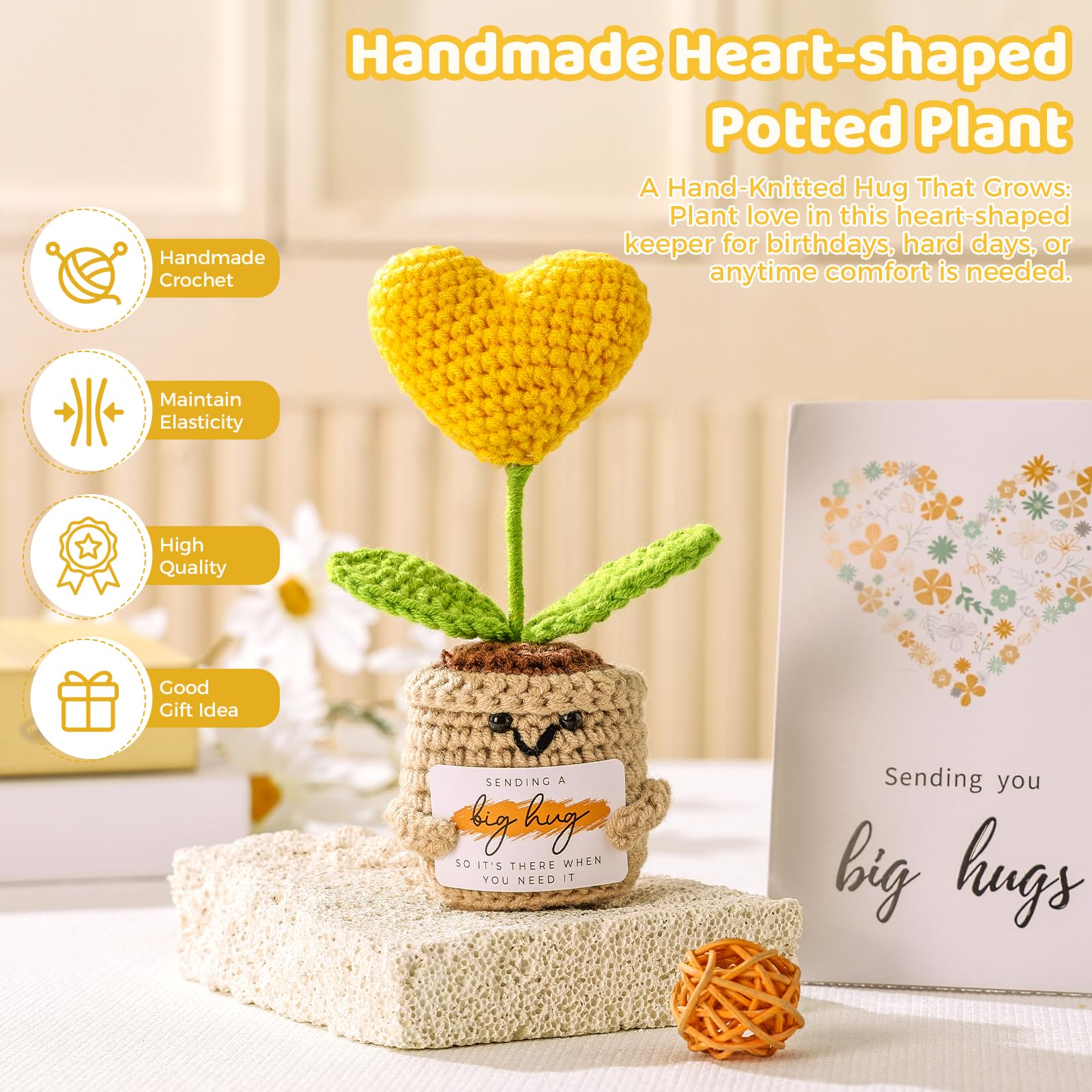Mini maceta con forma de corazón, planta que inspira esperanza.
