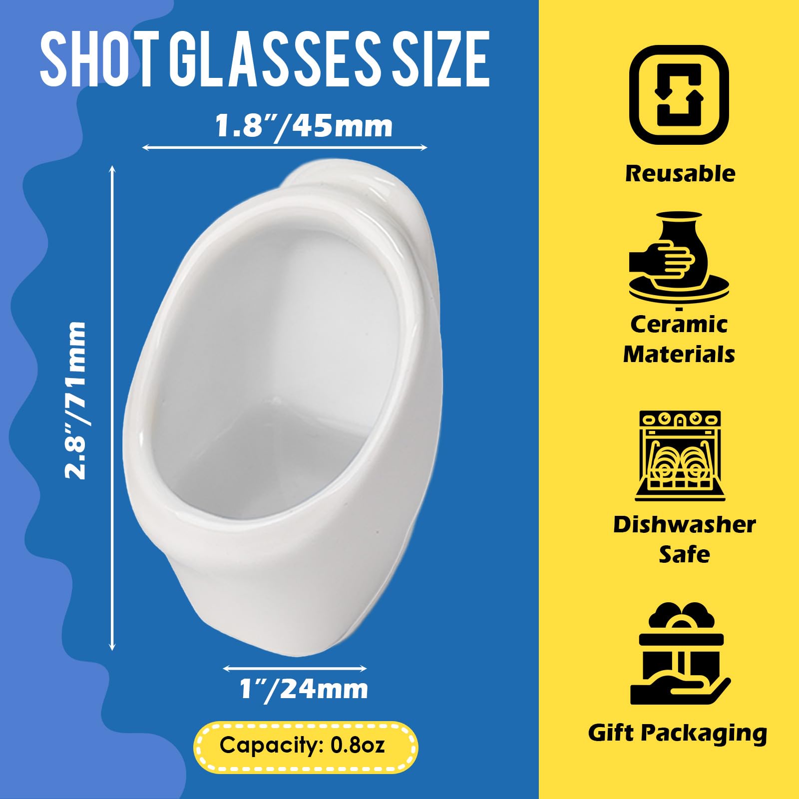 Vaso de chupito urinario Extguds, ideal para brindis entre amigos.