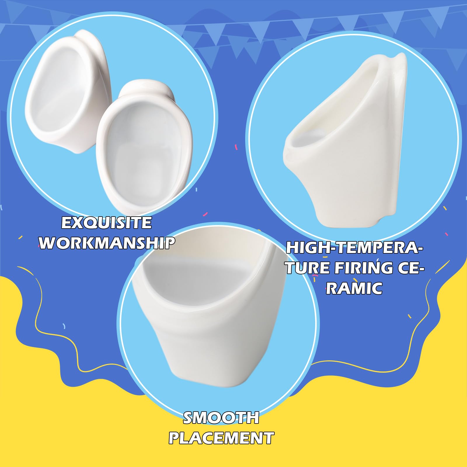 Vaso urinario Extguds, cerámica duradera para uso seguro y repetido.