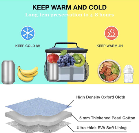 Interior aislado de ExtraCharm mantiene comidas frescas y bebidas a temperatura estable