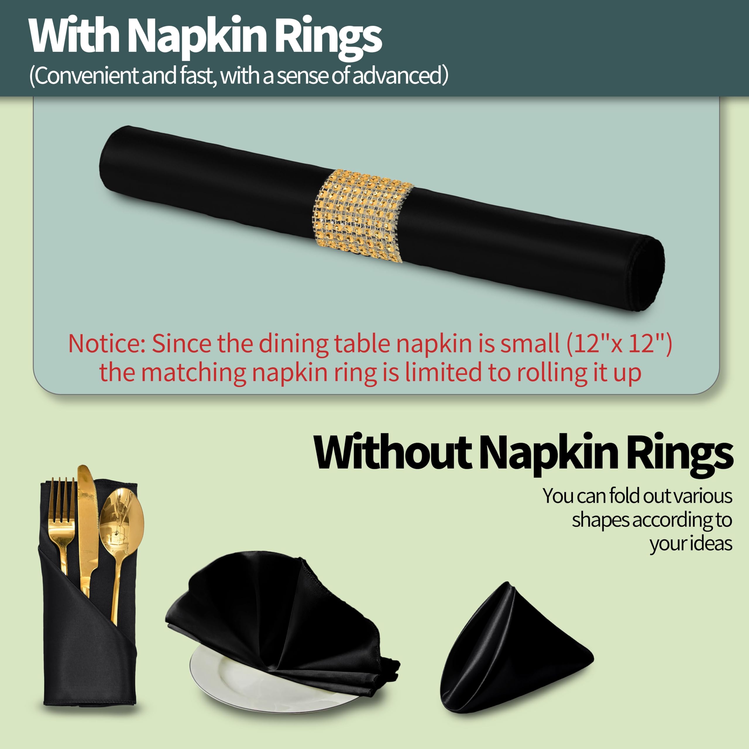 Anillos dorados para servilletas Eychei añadiendo elegancia a la mesa