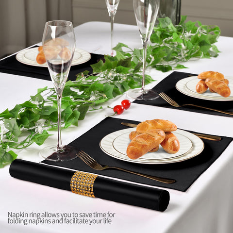 Conjunto Eychei de 50 servilletas satinadas para fiestas y eventos